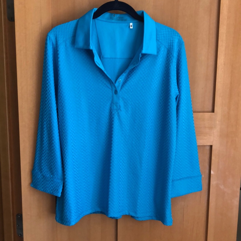 EUC Nancy Lopez 3/4 sleeve golf shirt